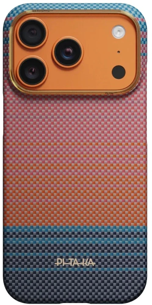 Dėklas PITAKA Edge dėklas California Dream 04 skirtas Apple iPhone 17 Pro sunset