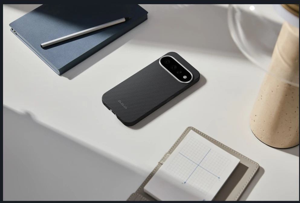 Dėklas PITAKA Edge Case do Google Pixel 11 juoda pilka