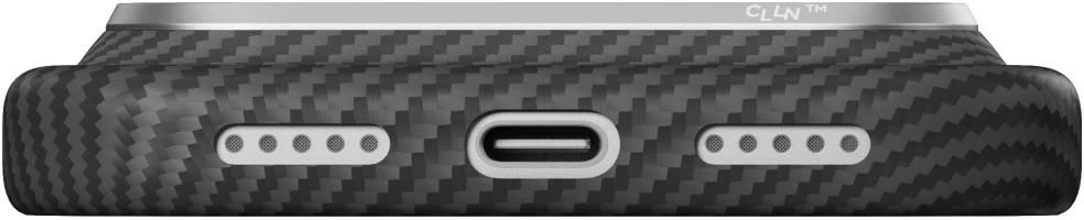 Dėklas Burga Pitaka Edge Case, Juodas/Pilkas Twill – iPhone 18/17 Pro