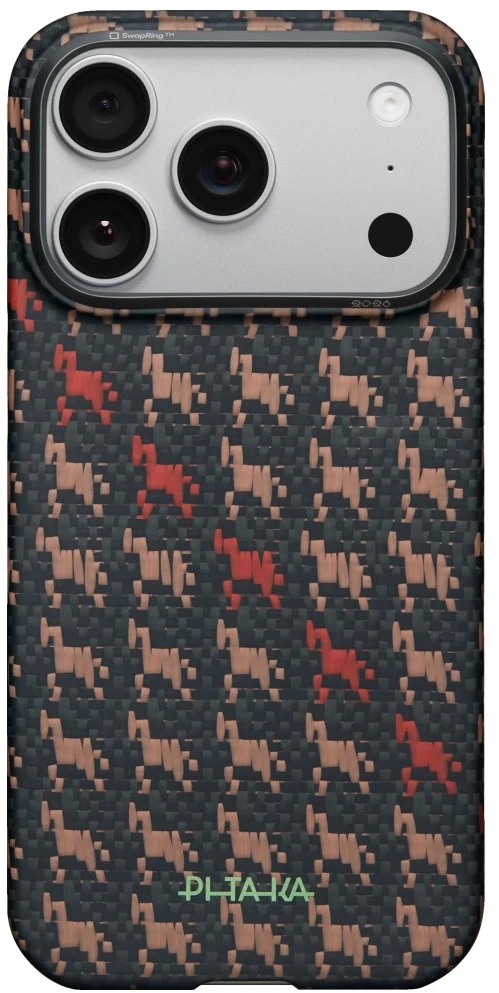 Dėklas PITAKA Edge Case Happiness Rides In do iPhone 17 Pro Max ebon kylin