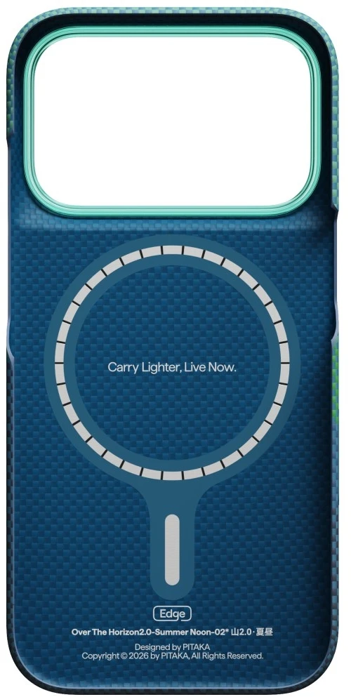 Dėklas Burga Pitaka Edge Case, Over the Horizon 2.0 (Summer Noon) – iPhone 18/17 Pro