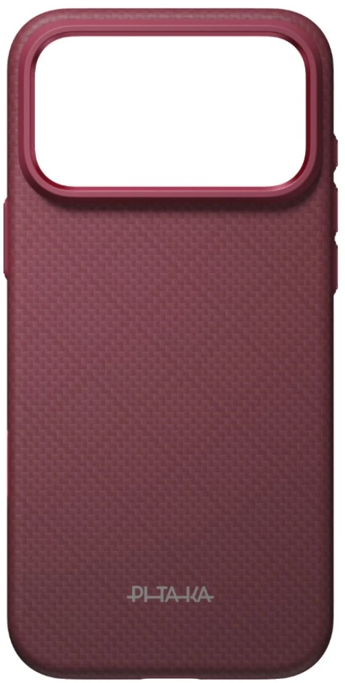 Dėklas PITAKA Summa Case, skirtas iPhone 18 Pro Max / 17 Pro Max, bordo spalvos