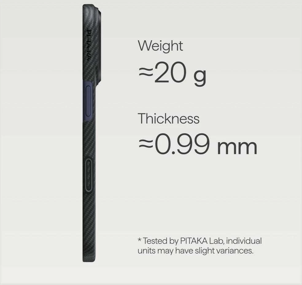 Dėklas Pitaka Ultra Slim Case Apple iPhone 17 Pro Max, juodas