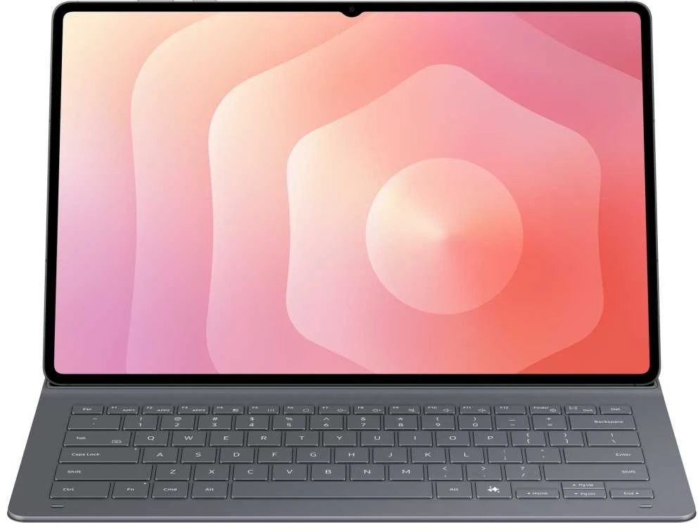 Samsung Galaxy Tab S11 Ultra knyginis dėklas su klaviatūra, plonas, juodas
