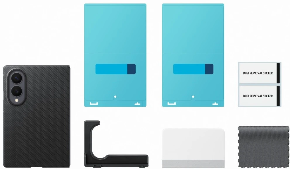 Dėklas KF971SBE Carbon Magnet Samsung Galaxy Fold 8, Juodas