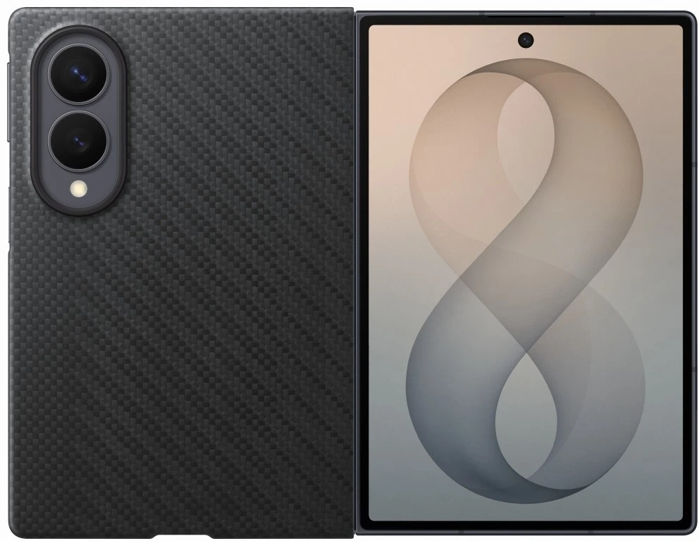 Dėklas KF971SBE Carbon Magnet Samsung Galaxy Fold 8, Juodas