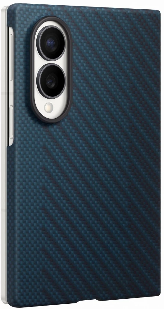 Dėklas KF971SNE anglies pluošto magnetas „Samsung Galaxy Fold 8“, tamsiai mėlynas