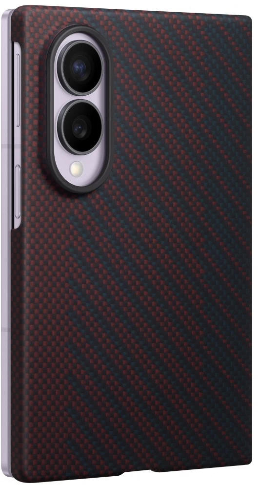 Dėklas KF971SRE Carbon Magnet Samsung Galaxy Fold 8, Raudona