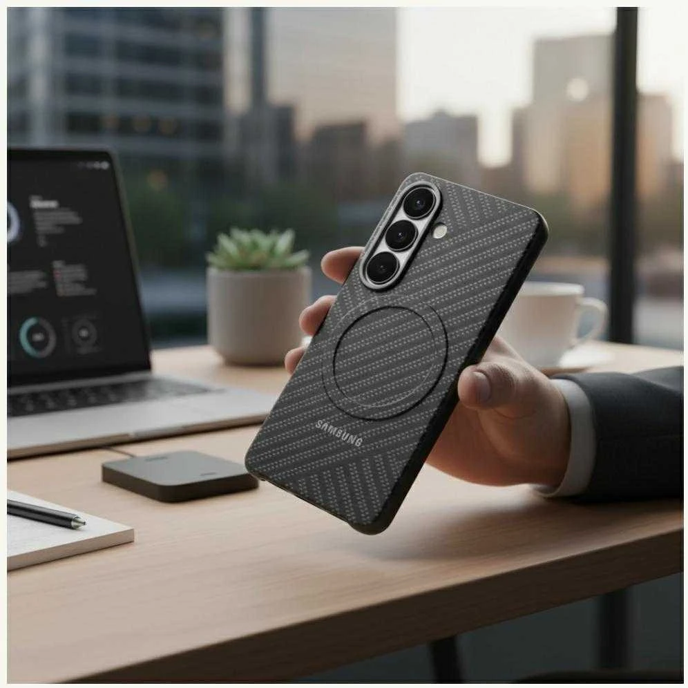 Dėklas KS942SS Carbon Magnet Case Samsung Galaxy S26, Gray