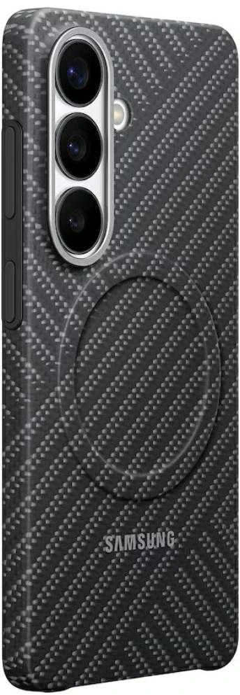 KS947SS anglies pluošto magnetinis dėklas „Samsung Galaxy S26 Plus“, pilkas
