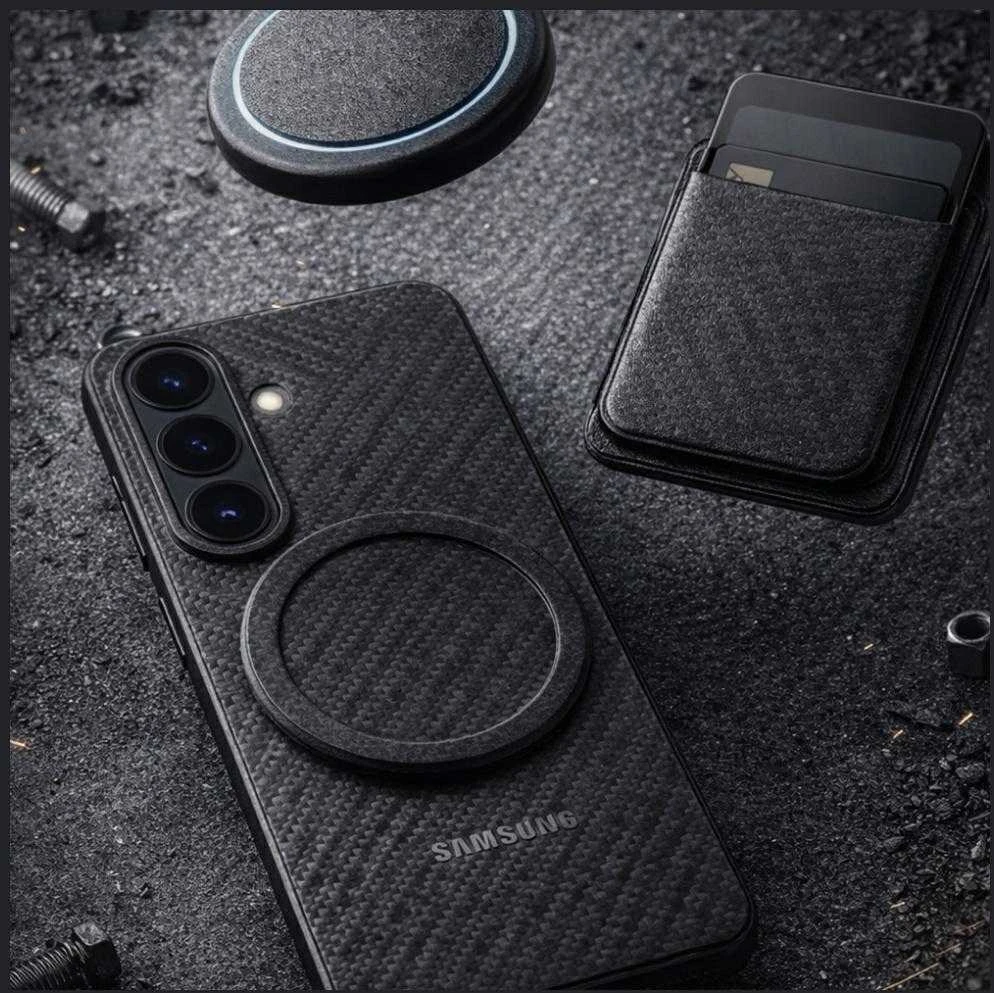 Dėklas KS942SN Carbon Magnet Case Samsung Galaxy S26, Juodas