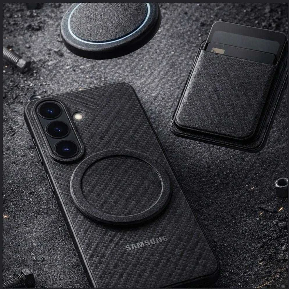 Dėklas KS947SN Carbon Magnet Case Samsung Galaxy S26 Plus, Juodas