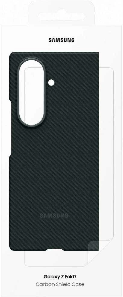 XF966SBEGWW anglies pluošto apsauginis dėklas Samsung Galaxy Fold7, Juodas