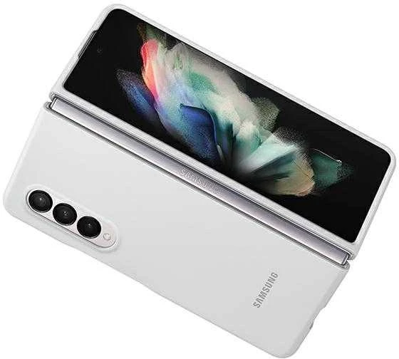 PF926TWE Silikoninis dėklas skirtas Samsung Galaxy Fold 3 (Baltas)