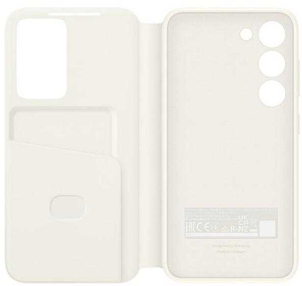 Dėklas Samsung Galaxy S23+ Smart View Wallet Case Kremas