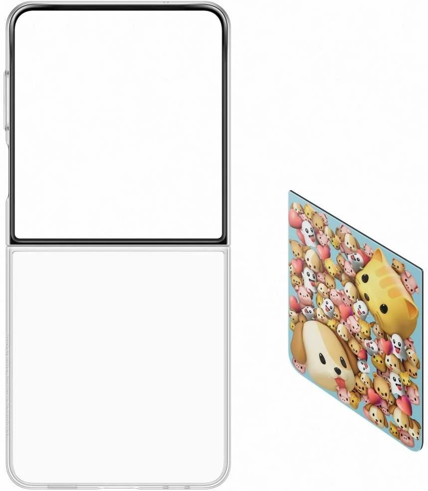 Dėklas ZF766CTEGWW Flipsuit Samsung Galaxy Flip7, Transparent