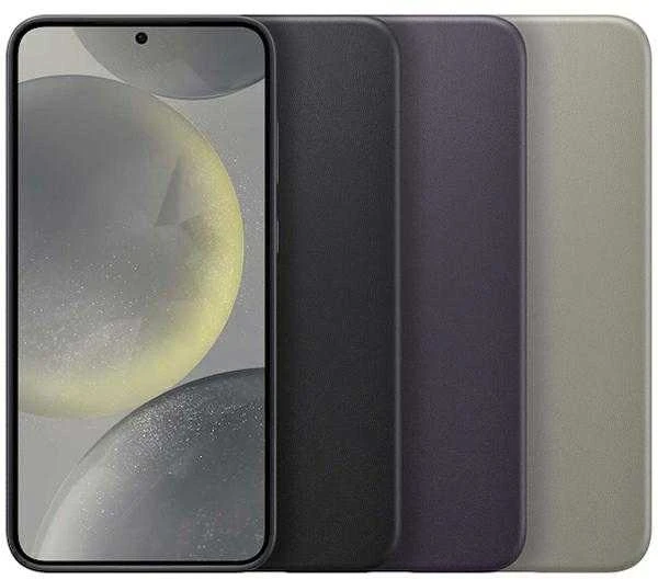 Dėklas Samsung Galaxy S24 Vegan Leather Cover Juodas