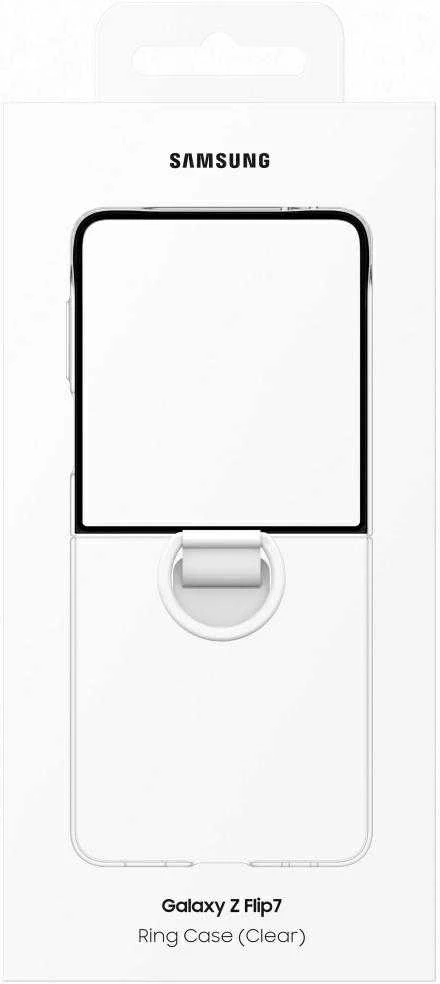 QF766CTEGWW žiedinis dėklas (skaidrus) „Samsung Galaxy Flip7“, permatomas