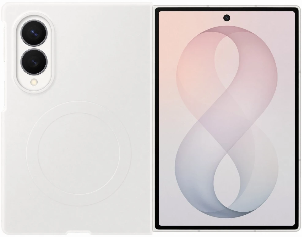 Dėklas EF971CWE silikoninis magnetas Samsung Galaxy Fold 8, baltas