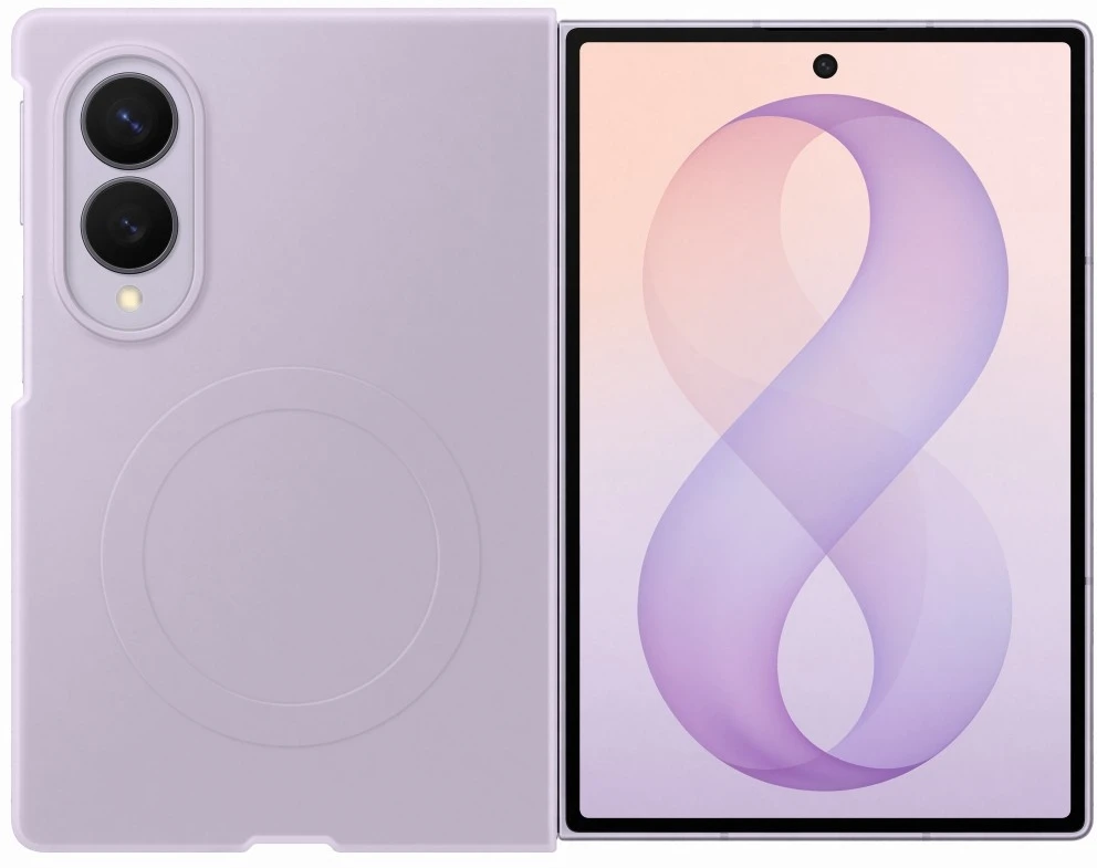 Dėklas EF971CVE silikoninis magnetas „Samsung Galaxy Fold 8“, violetinis