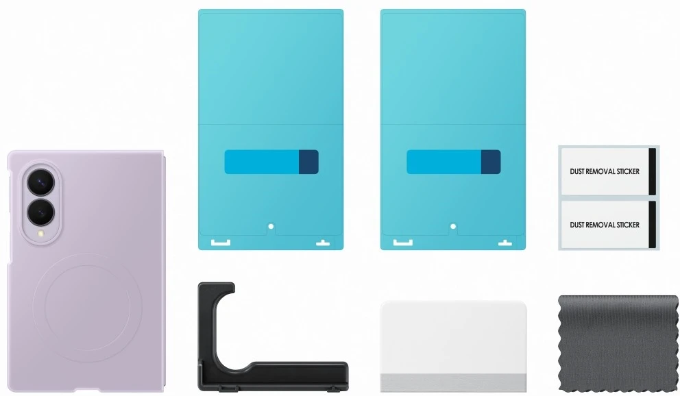 Dėklas EF971CVE silikoninis magnetas „Samsung Galaxy Fold 8“, violetinis