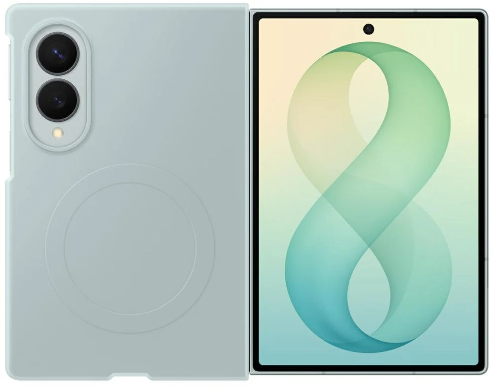 Dėklas EF971CGE Silicone Magnet Samsung Galaxy Fold 8, Žalias