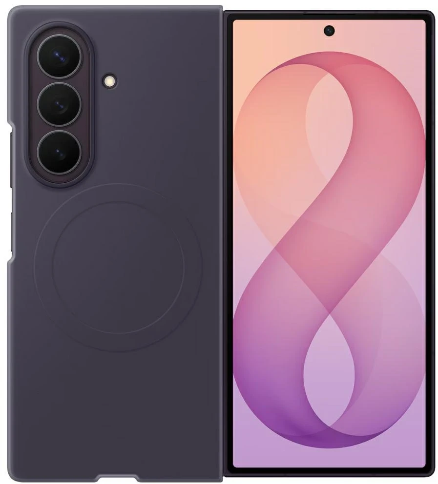 Dėklas EF976CVE silikoninis magnetas „Samsung Galaxy Fold 8 Ultra“, violetinis