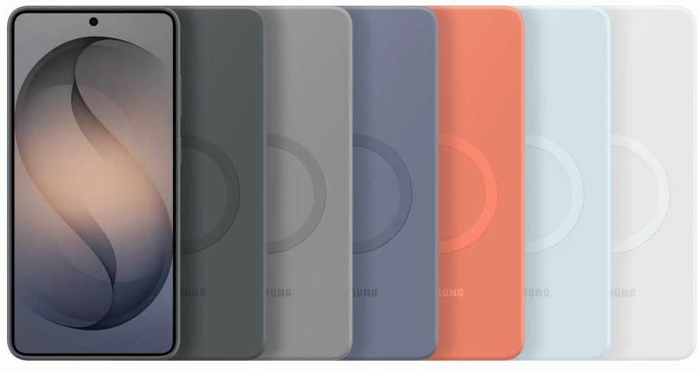 Samsung Galaxy S26 Ultra silikoninis magnetinis dėklas su šviesa Mėlyna