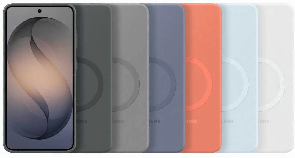 Samsung Galaxy S26 silikoninis magnetinis dėklas, koralų spalvos, raudonas