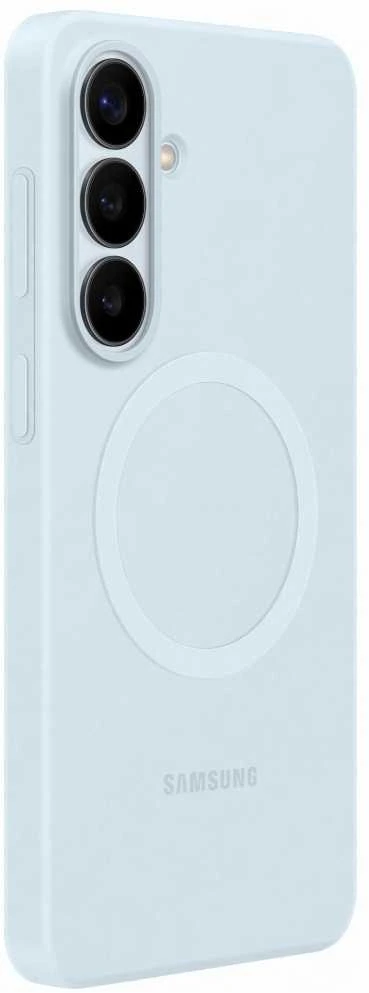 Samsung Galaxy S26+ silikoninis magnetinis dėklas su šviesa Mėlyna