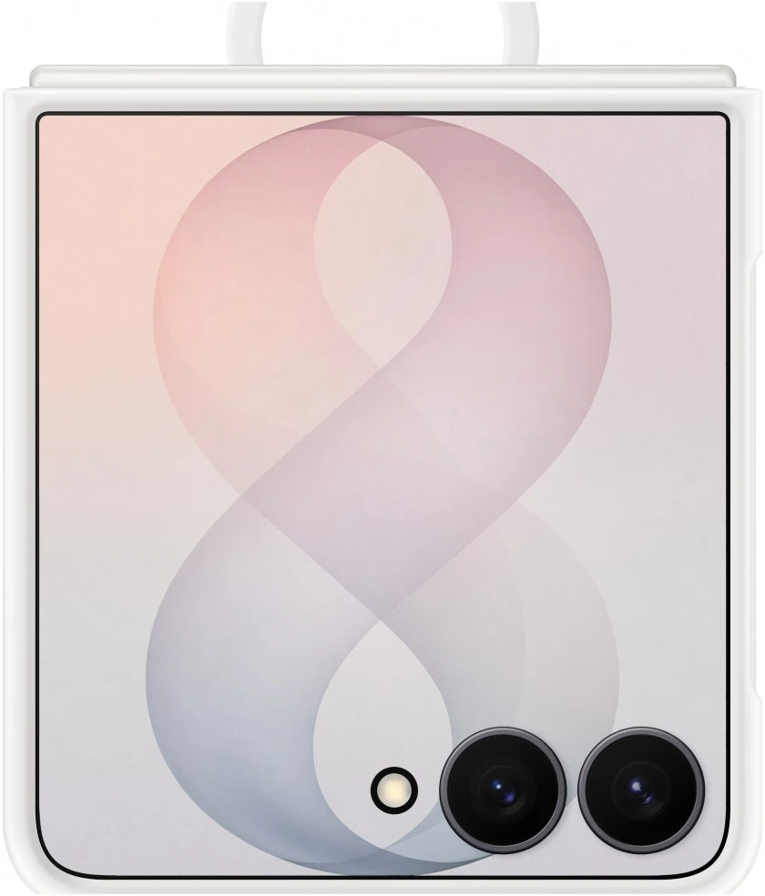 Dėklas EF776CWE Silicone Ring Magnet Samsung Galaxy Flip 8, Baltas