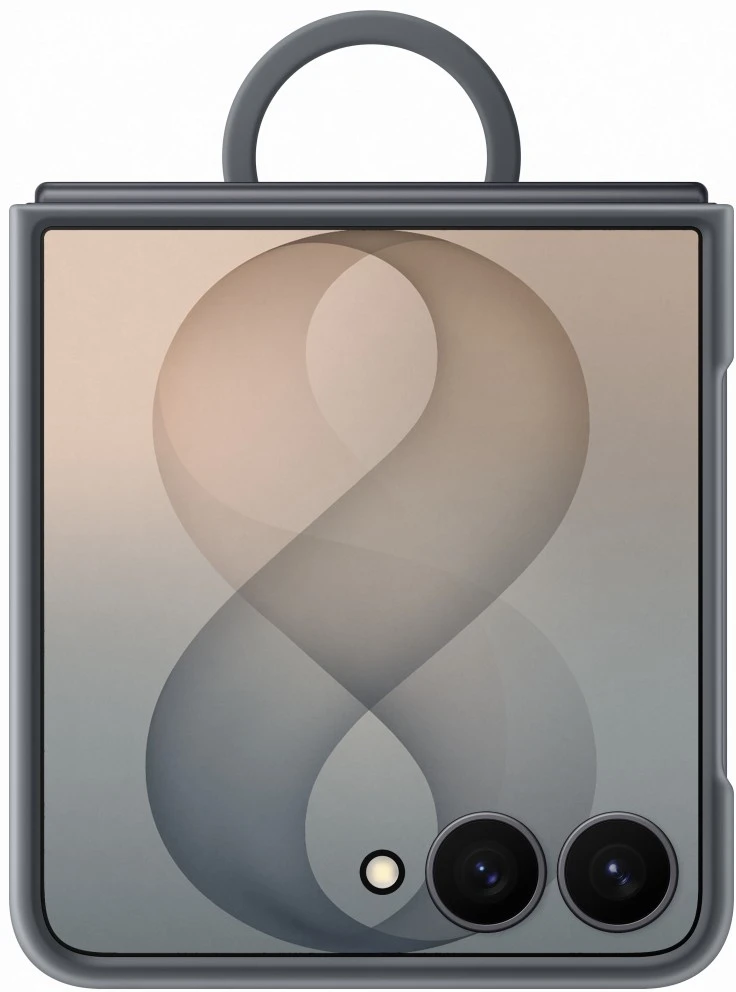 Dėklas EF776CBE Silicone Ring Magnet Samsung Galaxy Flip 8, Juodas