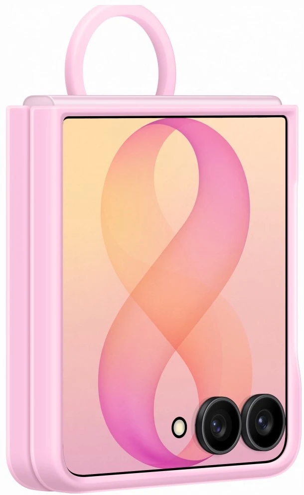 Dėklas EF776CVE silikoninis žiedinis magnetas „Samsung Galaxy Flip 8“, violetinis
