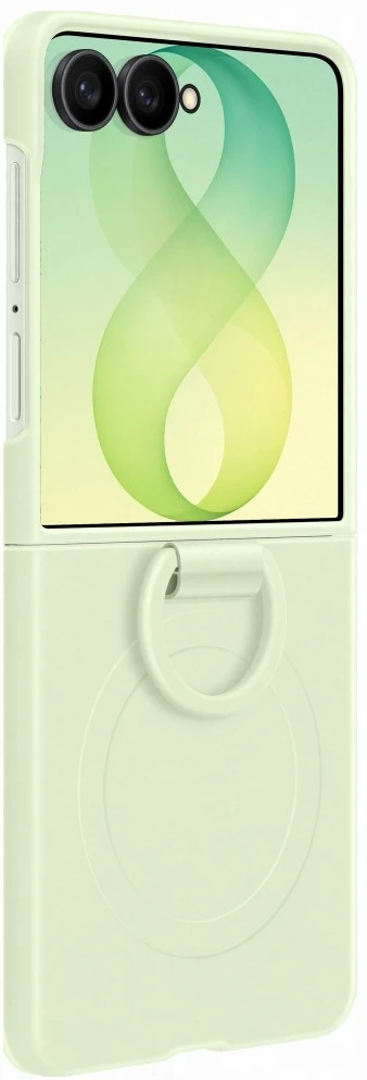 Dėklas EF776CGE Silicone Ring Magnet Samsung Galaxy Flip 8, Žalias