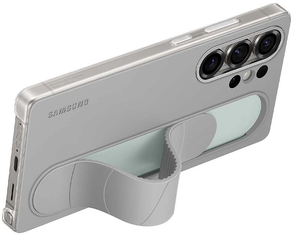 Dėklas Samsung Galaxy S25 Ultra Standing Grip dangtelis pilkas