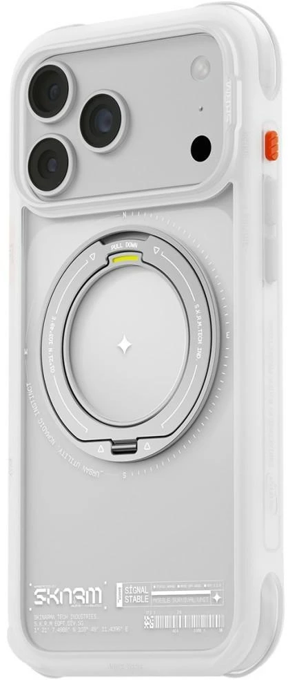 Dėklas Skinarma Atlas MagSafe + Rotating Kick Stand do iPhone 18 Pro Max / 17 Pro Max balta