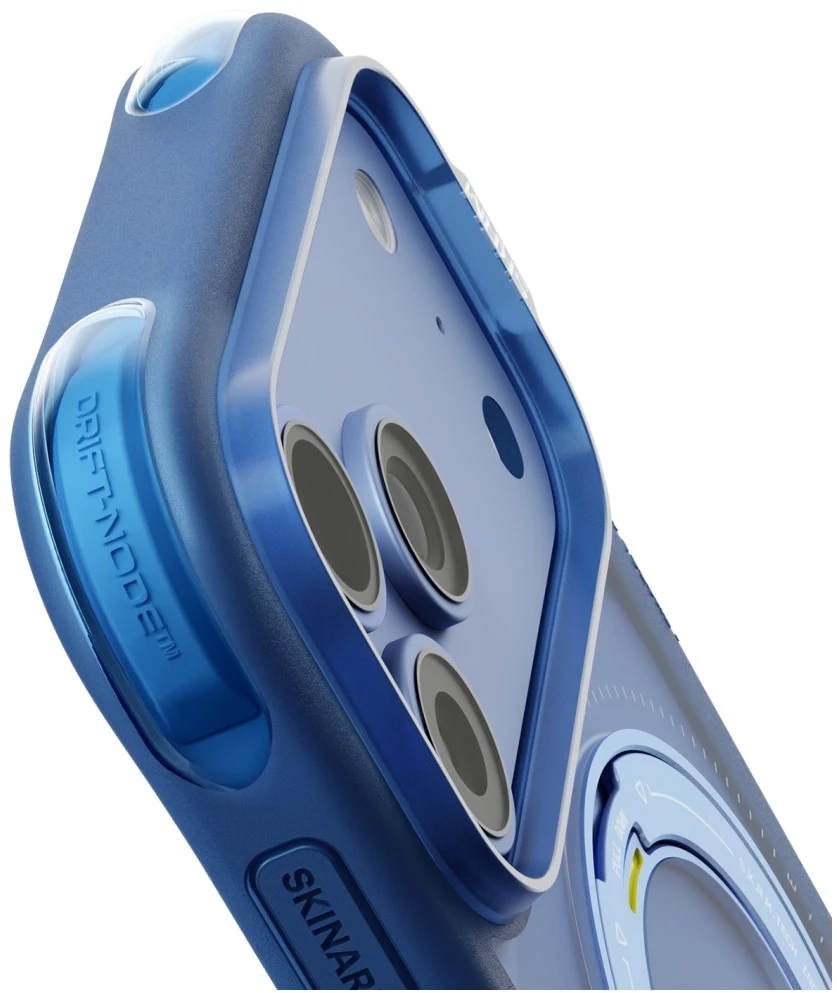 Dėklas Skinarma Atlas MagSafe + Rotating Kick Stand do iPhone 18 Pro Max / 17 Pro Max mėlyna