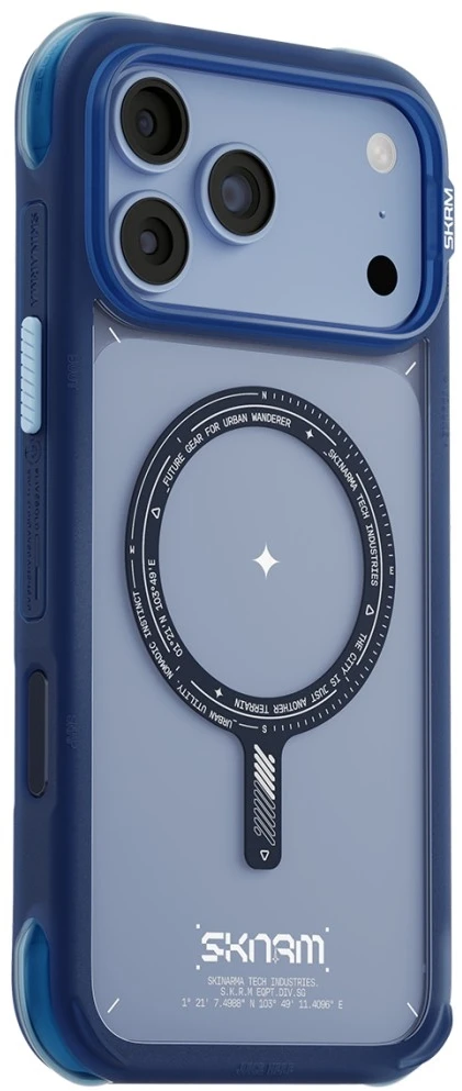 Dėklas Skinarma Avion MagSafe do iPhone 18 Pro Max / 17 Pro Max mėlyna