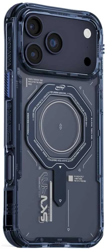 Dėklas Skinarma Magma do iPhone 17 Pro Magnetic Charging mėlyna