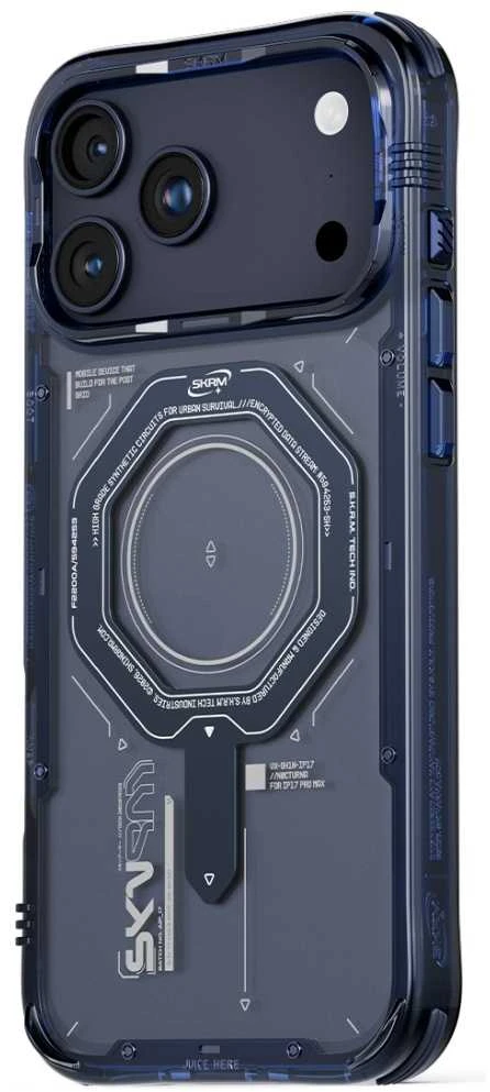 Dėklas Skinarma Magma do iPhone 17 Pro Magnetic Charging mėlyna