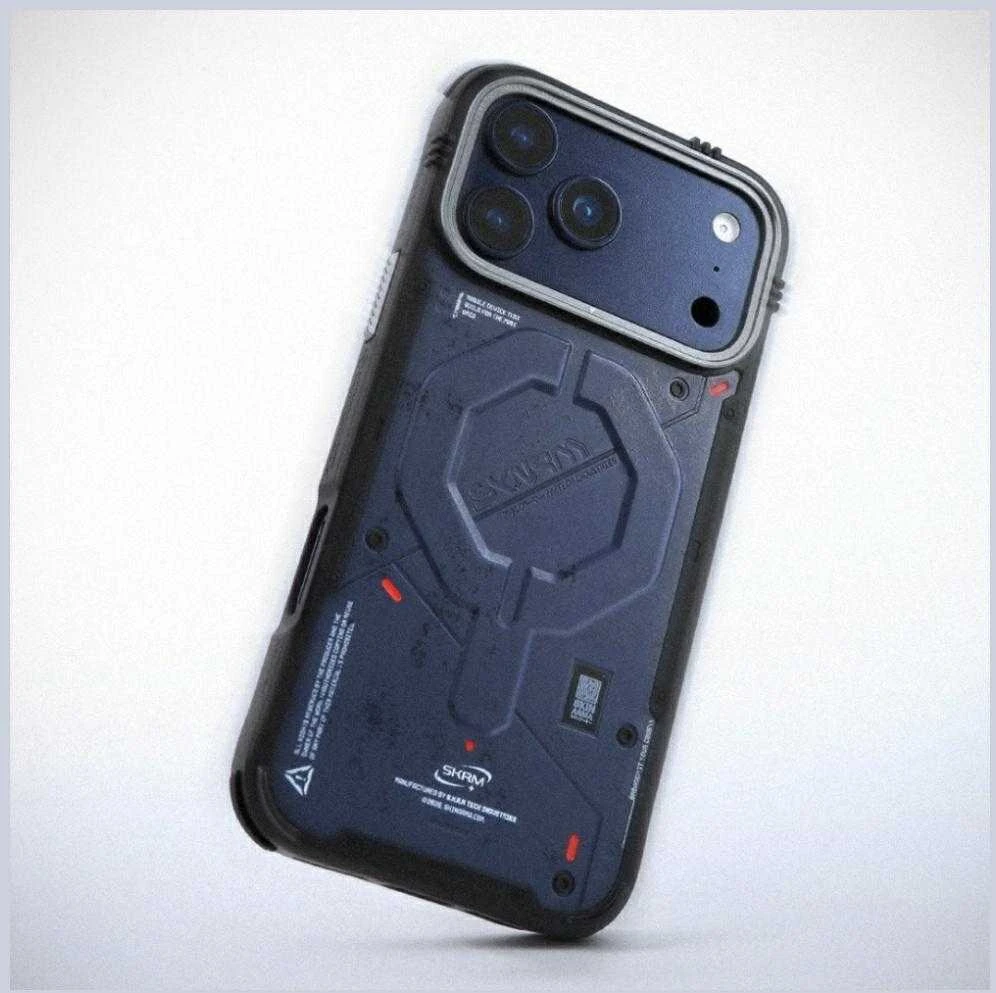 Dėklas Skinarma Vigor MagSafe skirtas Apple iPhone 17 Pro Max mėlynos spalvos