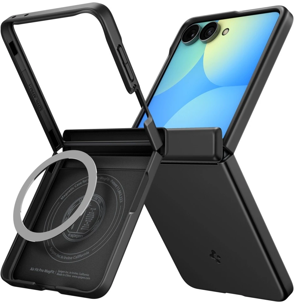 Dėklas Spigen Air Fit Pro Mag MagSafe skirtas Samsung Galaxy Z Flip8 juodos spalvos