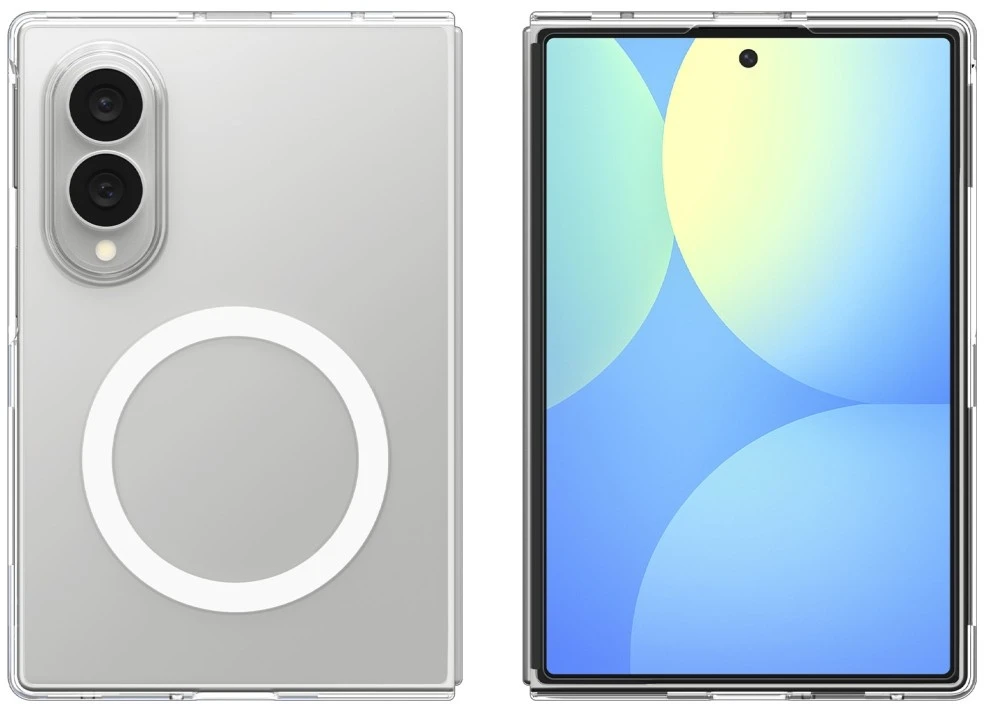 Dėklas SPIGEN AIRSKIN MAGSAFE GALAXY Z FOLD 8 SKAIDRUS/Baltas