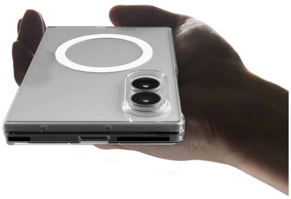 Dėklas SPIGEN AIRSKIN MAGSAFE GALAXY Z FOLD 8 SKAIDRUS/Baltas