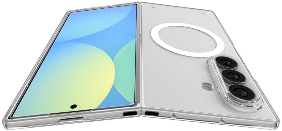 Dėklas Spigen Air Skin MagSafe skirtas Samsung Galaxy Z Fold8 Ultra skaidrus baltos spalvos
