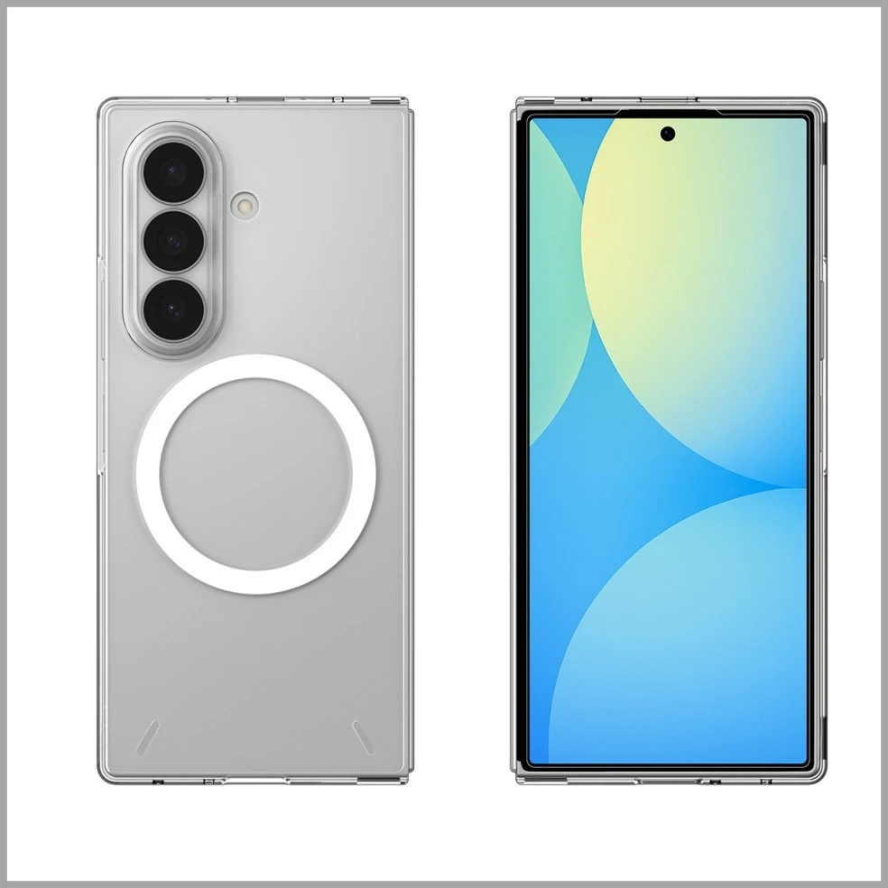 Dėklas Spigen Air Skin MagSafe skirtas Samsung Galaxy Z Fold8 Ultra skaidrus baltos spalvos