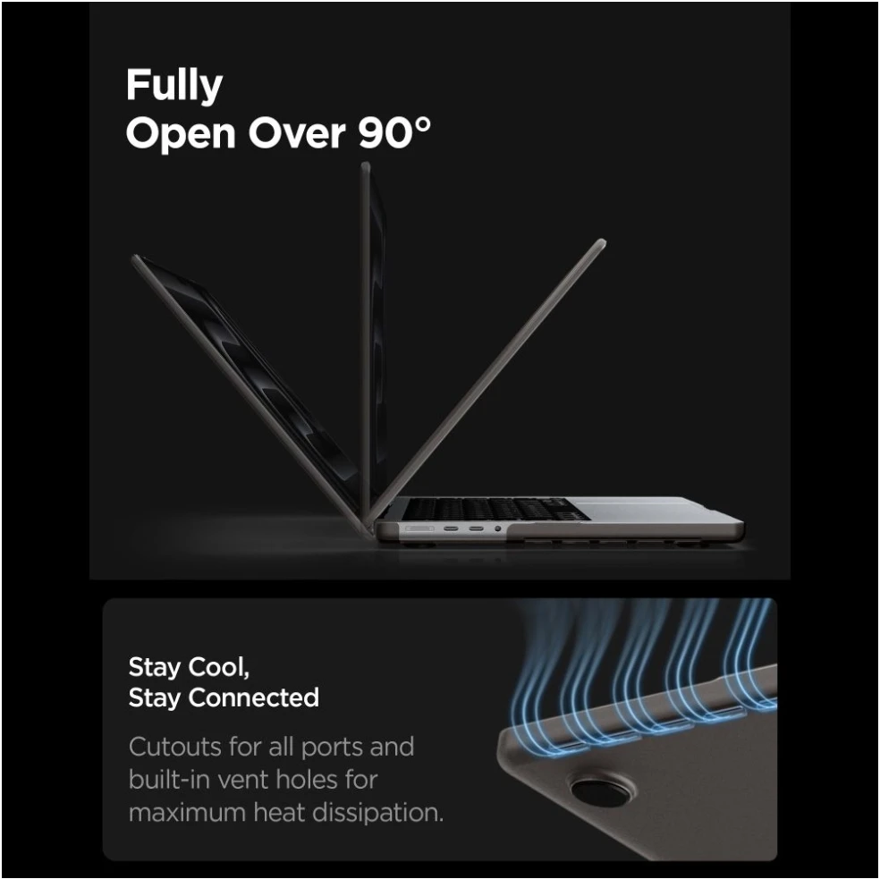SPIGEN AIRSKIN MACBOOK PRO 14 M1-M5 PRO / M5 PRO MAX 2021-2026 FROST Juodas