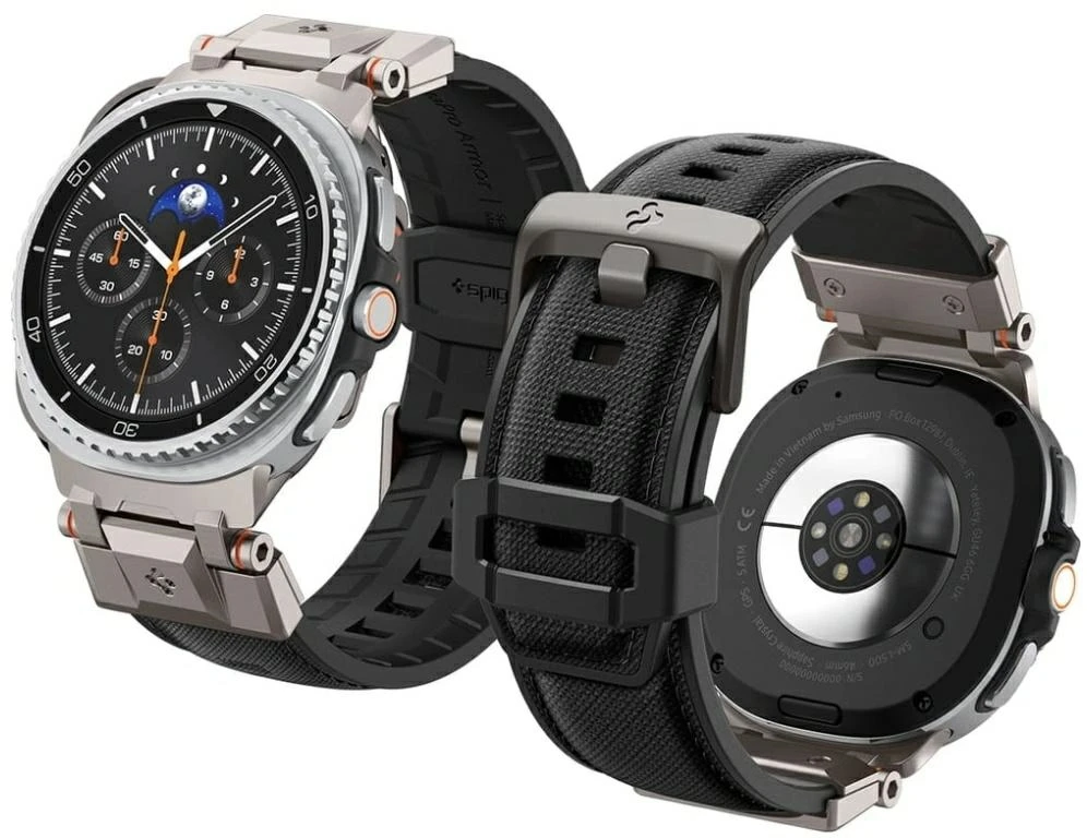 „Spigen DuraPro Armor“, juodas - „Samsung Galaxy Watch 8“ 46 mm/44 mm/40 mm
