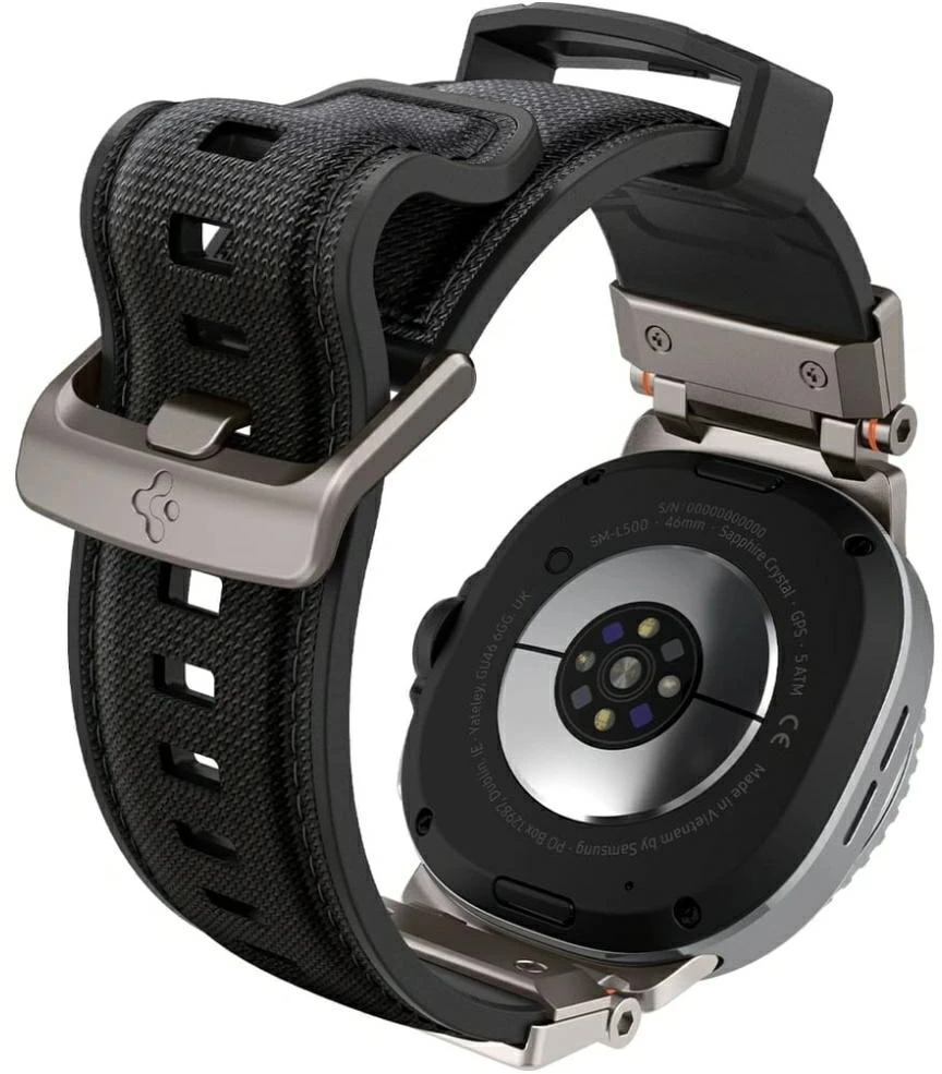 „Spigen DuraPro Armor“, juodas - „Samsung Galaxy Watch 8“ 46 mm/44 mm/40 mm