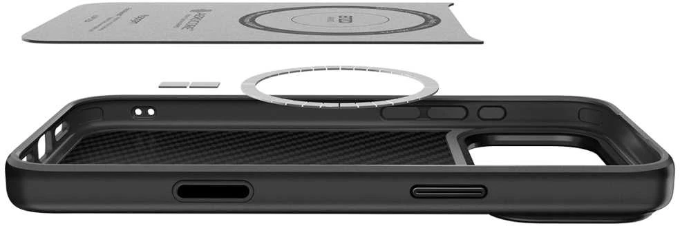 Dėklas Spigen Enzo Aramid "T" MagSafe case for iPhone 17 Pro - juodas